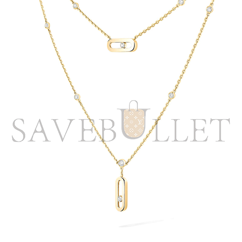MESSIKA MOVE UNO TWO-ROW NECKLACE YELLOW GOLD DIAMOND NECKLACE 08852-YG